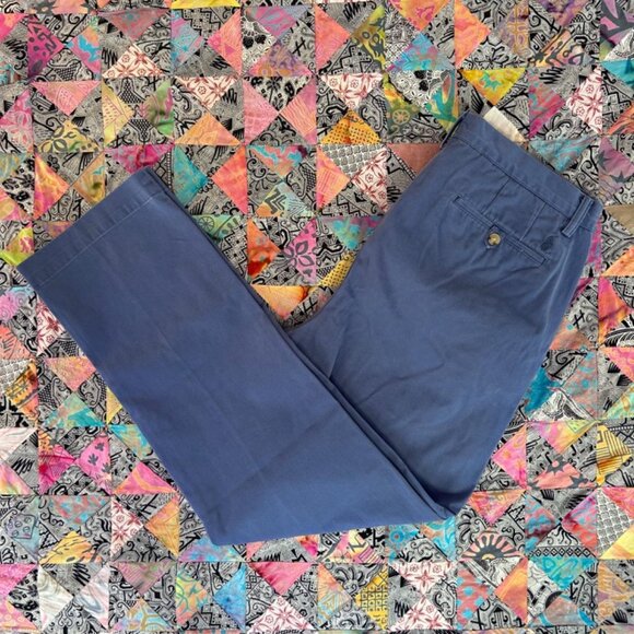 Polo Ralph Lauren Pants Men's 34x32 Blue Chino Classic Fit Flat Front Preppy - Picture 1 of 8